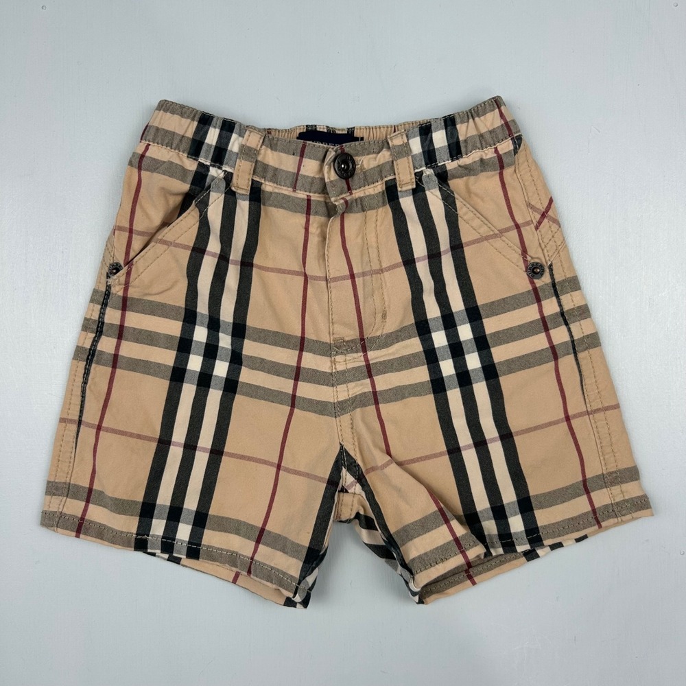 Burberry London Kids Nova Check Cotton Shorts Tan 18M B04348